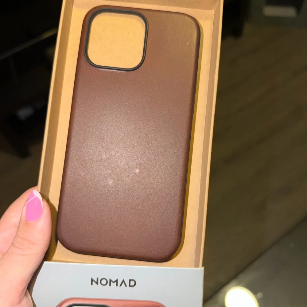 Nomad dark brown horween Leather iPhone 16 Pro Max Case